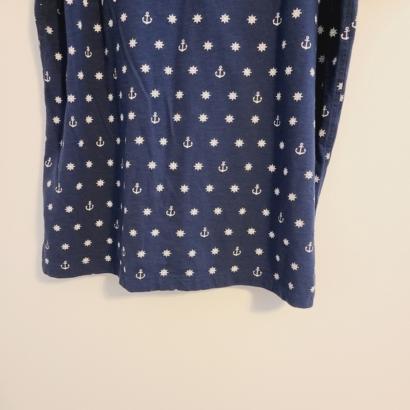 J. Crew Mercantile | Men's Quarter Button Anchor Wheel Navy Shirt (Size XL) - Picture 12 of 13